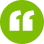 Green quote icon with black quotation marks